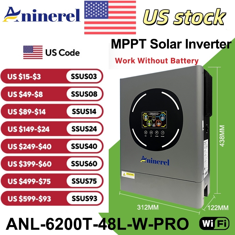 Drone Solar Charger - Aninerel 6.2KW 48V onduleur solaire hybride