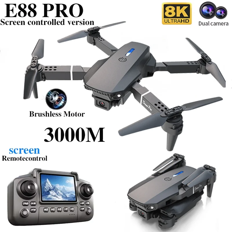 Drone professionnel E88 PRO av - Drone Controller Screen avis et prix