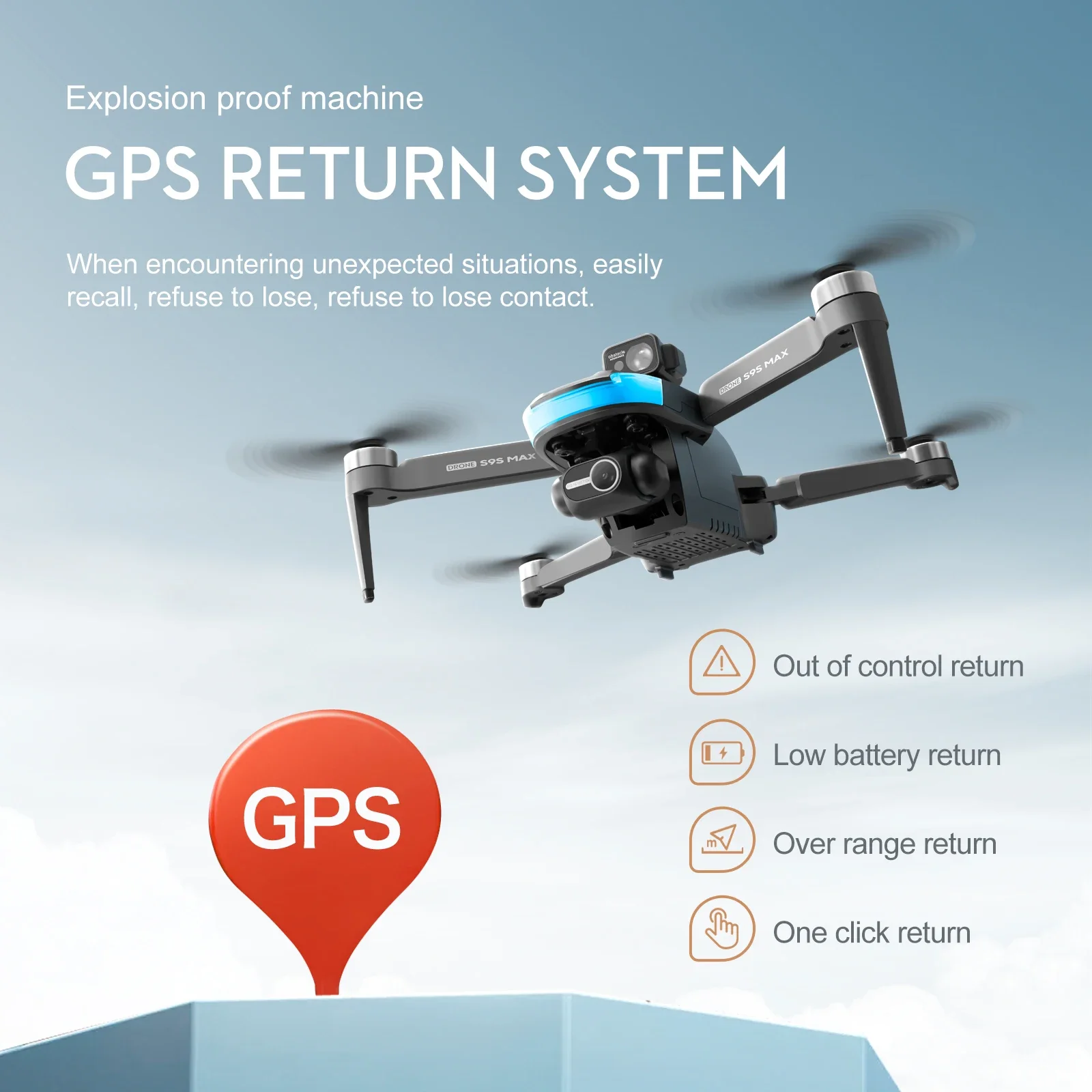 Nouveau S9S MAX MINI Drone 4K  - Drone Remote Controller Lanyard avis et prix